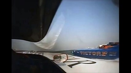 Class 1 Qatar CRASH FLIP And Victory saves it....!! powerboat offshore
