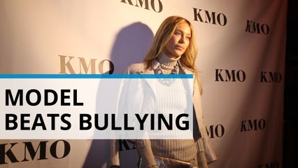 Thin-shamed model shines at NYC opening