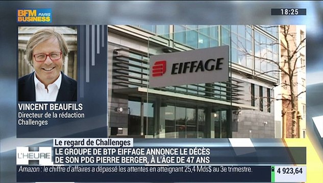Le regard de Challenges: Eiffage annonce la mort de son PDG Pierre Berger - 23/10