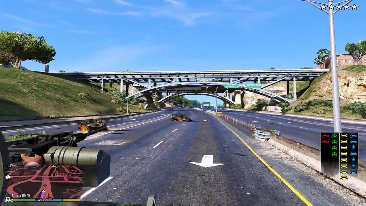 GTA V - Valkyrie-Insurgent-Police Chasing & EPIC Shootout with Bodyguard Squads Mod