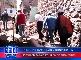 N11 EN SJB INICIAN OBRA DE PAVIMENTACION Y CONVOCAN A LICITACION PARA EJECUSION DE NUEBOS PROYECTOS DE UNA INVERSION DE