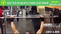 Bench Press Workout with G-Strong - 315 LBS 1 Rep Max