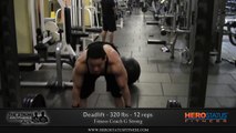 320 lbs Deadlift For 12 Reps - Barbell Deadlift Workout By G Strong
