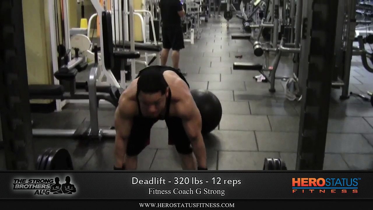 320 lbs Deadlift For 12 Reps - Barbell Deadlift Workout By G Strong