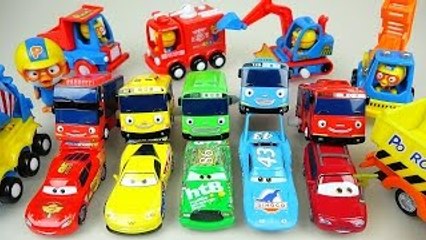 Disney Cars Tayo bus toys 타요 뽀로로 디즈니카 장난감놀이