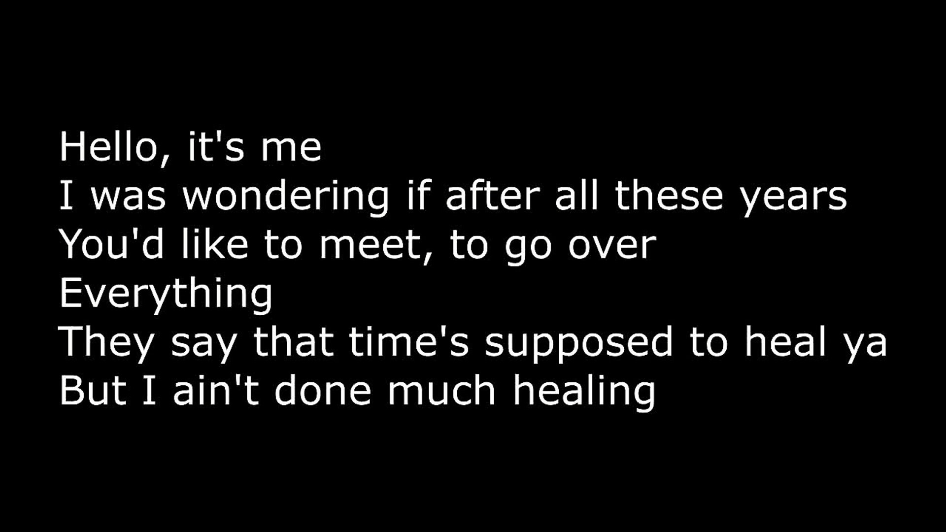 Adele - Hello (Lyrics)