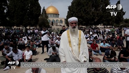 Les Palestiniens affluent sur l'esplanade des Mosquées