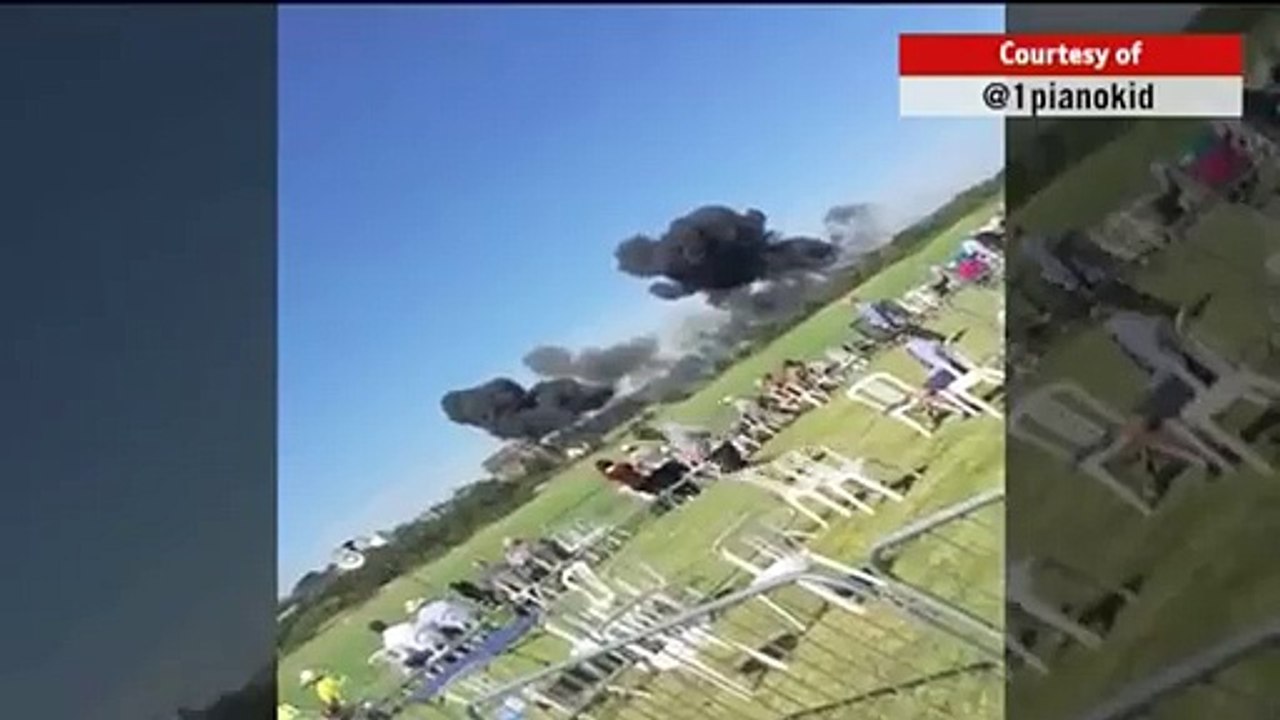Shoreham Airshow: Seven dead as plane crashes on road