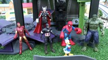 Spiderman and Avengers Logo Robbery Play Doh Thomas and Friends Story | Ultron Hulk & Iron