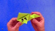 Cómo hacer una rana saltarina de papel. Papiroflexia. Origami. Animales de papel