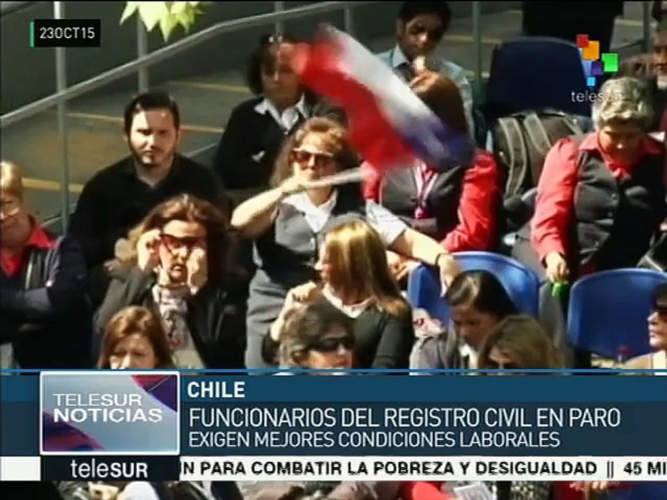 Chile: empleados del Registro Civil en paro, exigen mejoras laborales