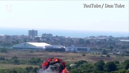 Dramatic footage shows moment plane crashes