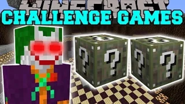 PopularMMOs Minecraft:THE JOKER CHALLENGE GAMES - Pat and Jen Lucky Block Mod GamingWithJen