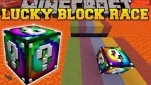 PopularMMOs Minecraft: RAINBOW DIMENSION - Pat and Jen Lucky Block Mod GamingWithJen