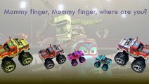 Monster Truck Toys Finger Family Song Daddy Finger Nursery Rhymes Full animated cartoon en
