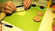 New Duck Play doh TRIPLE BURGER Play doh modeling from clay modelado de la arcilla