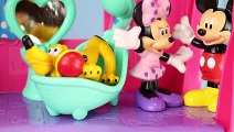 New Duck Mickey Mouse visits Minnie Mouse Magical Bow Sweet Home with Disney Frozen Elsa