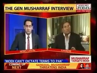Narendra modi legs shaking after this roar of lion Perveiz Musharraf