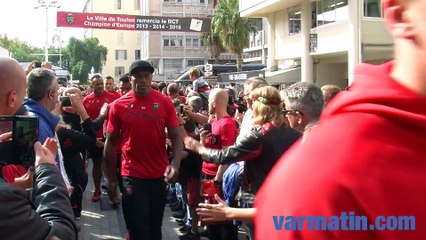 RCT-Oyonnax: l'arrivée des Toulonnais au stade Mayol