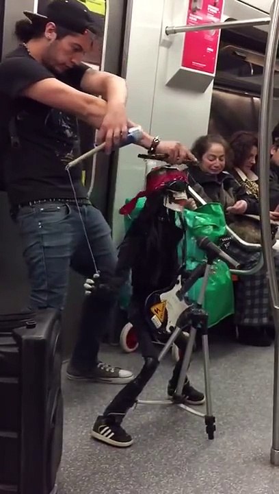 Guns N' Roses in the subway