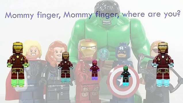 Finger Family Song Avengers Captain America Iron Man Thor Hulk Black Widow Nursery Rhyme