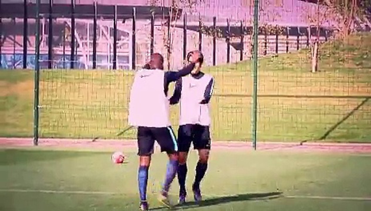 Manchester City FC's Academy play a game of the playground classic, Wembley Doubles!