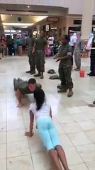 Awesome Girl PUSH UPS