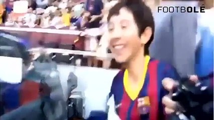 Çocuklar futbol idolleri ile karşılaşınca...