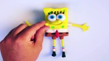 Play Doh & Surprise eggs & Kinder surprise stop motion animation Peppa pig Spongebob Pocoyo