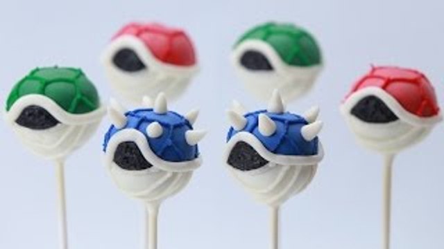 MARIO KART 8 KOOPA SHELL CAKE POPS NERDY NUMMIES