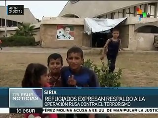 Refugiados sirios expresan apoyo a la operación rusa contra el EI