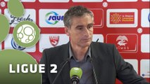 Conférence de presse Nîmes Olympique - Dijon FCO (1-1) : José  PASQUALETTI (NIMES) - Olivier DALL'OGLIO (DFCO) - 2015/2016