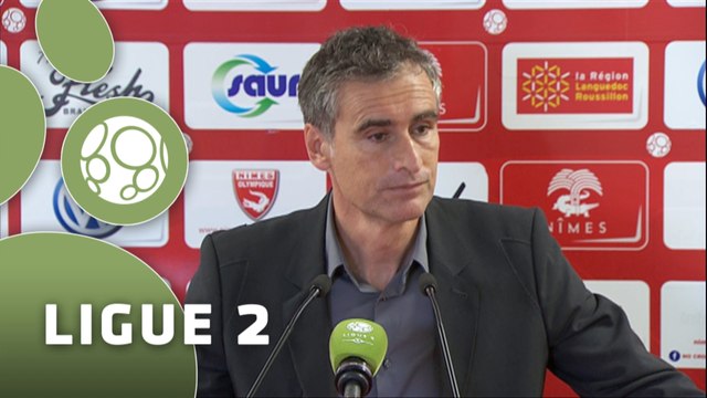 Conférence de presse Nîmes Olympique - Dijon FCO (1-1) : José PASQUALETTI (NIMES) - Olivier DALL'OGLIO (DFCO) - 2015/2016