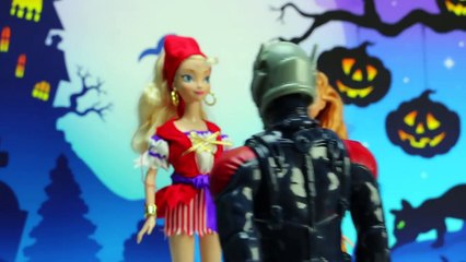Descendants Mal & Zombie Princesses Attack Rapunzel, Belle, Cinderella, Aurora & Evie. Dis