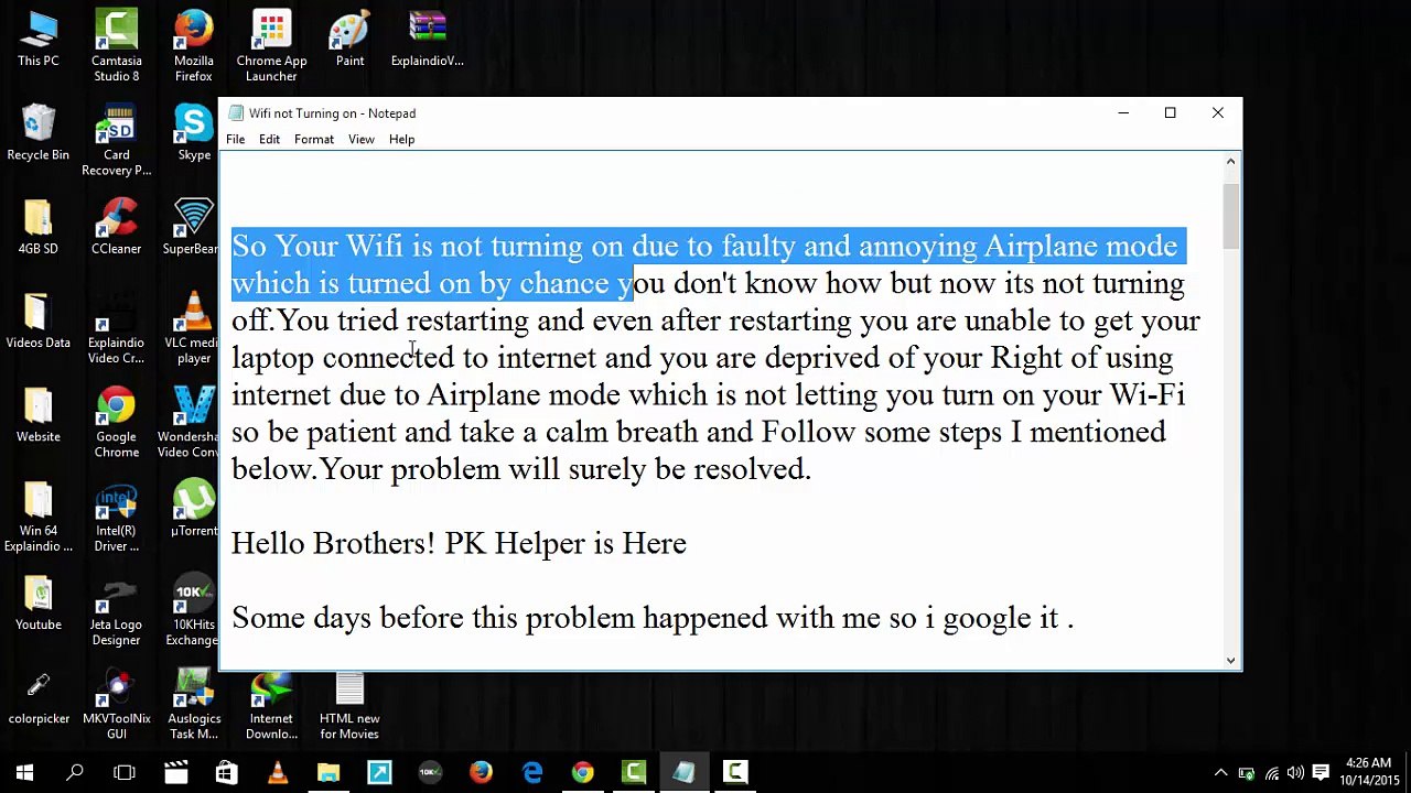 Wifi Not Turning On in Windows - what to do