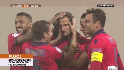 Le fantastique but de Gregory Pujol lors de GFC Ajaccio - Nice