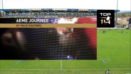 Castres-Grenoble: 23-31 - Essai Geoffrey Palis (CAS) - J6 - Saison 2015/2016