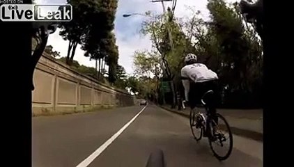 2 cyclists hit by car Caught on video with their own bike cam