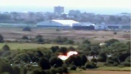 Dramatic Video Captures Plane As It Crashes Into Cars In Southern England