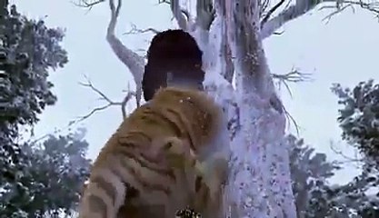 dangerous fight between man and lion