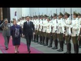 Santiago del Cile - Arrivo in Cile, Renzi viene ricevuto da Michelle Bachelet (23.10.15)