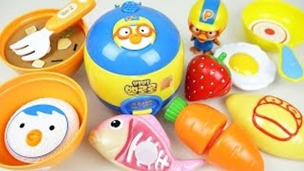 Pororo food toys 뽀로로 요리놀이 요리조리 장난감 playing Cooking toy