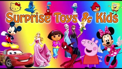 Chocolate balls SURPRISES Mickey Pluto Peppa Pig Hello Kitty Colours Glasses