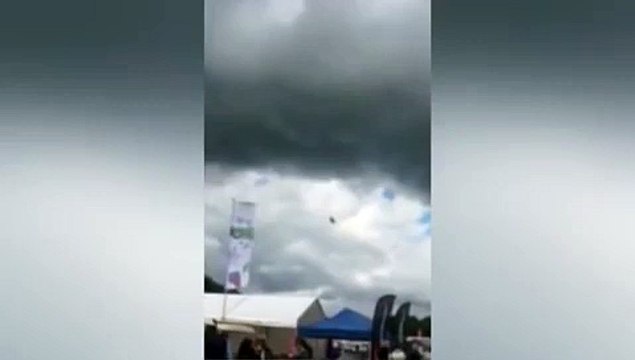 Dramatic Moment Stunt Plane Crashes At Cheshire Car Festival