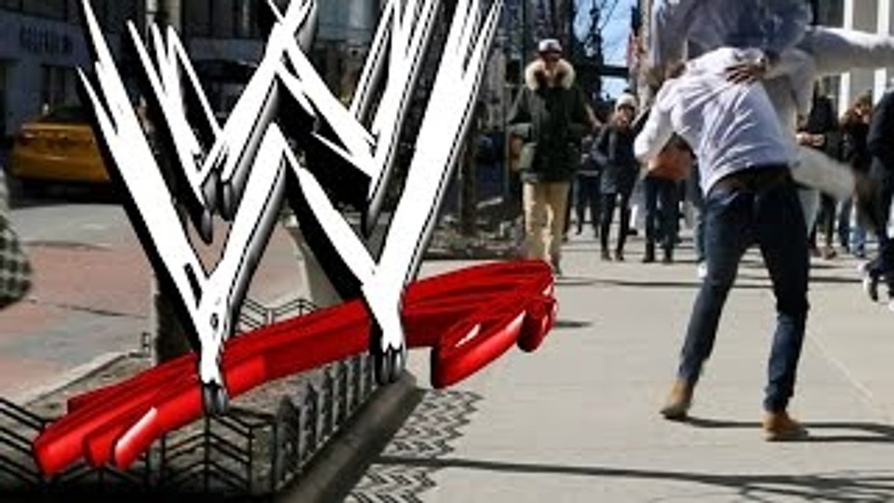 WWE Finishers in Public (Wrestling Prank)