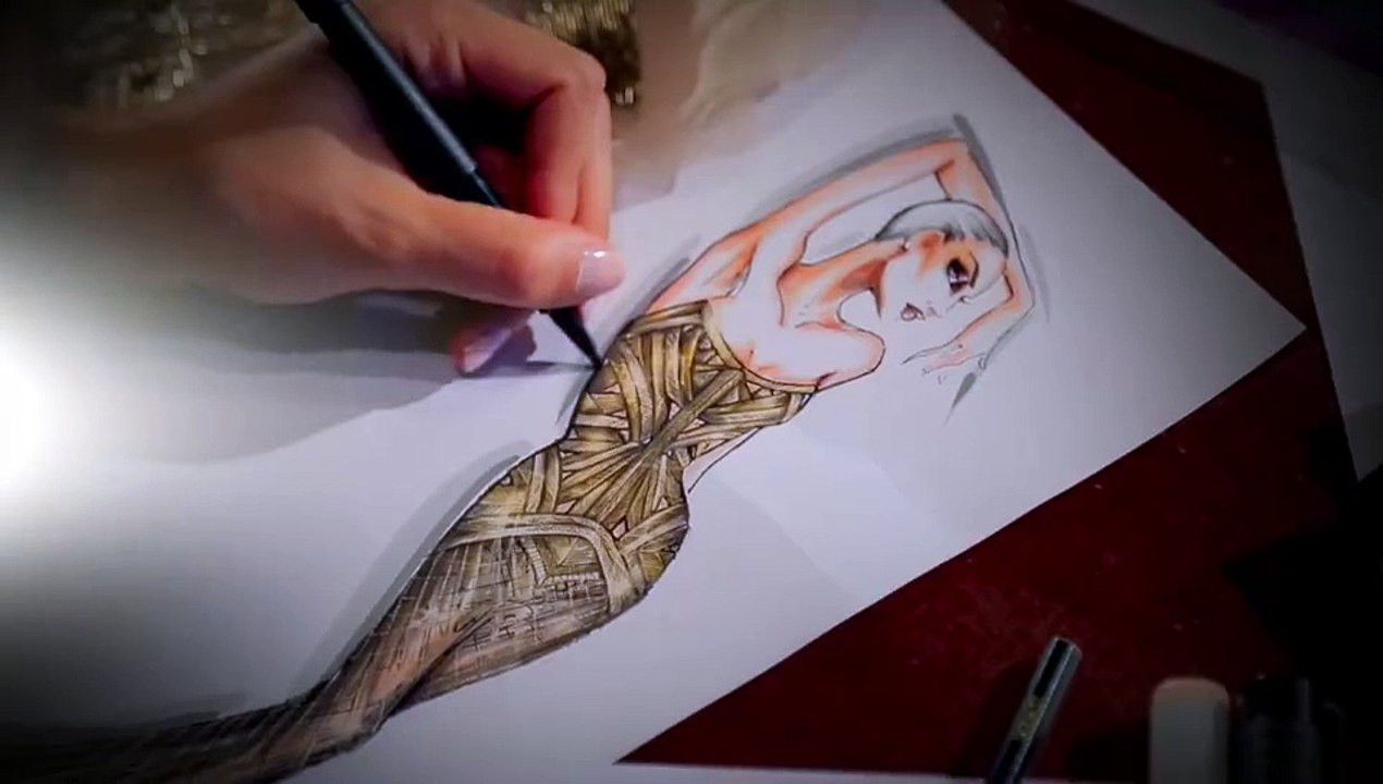 Roberto Cavalllis Gold Dress