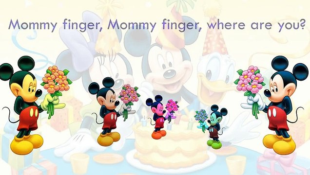 Mickey Mouse Finger Family Song Daddy Finger Nursery Rhymes Disney Full animated cartoon e
