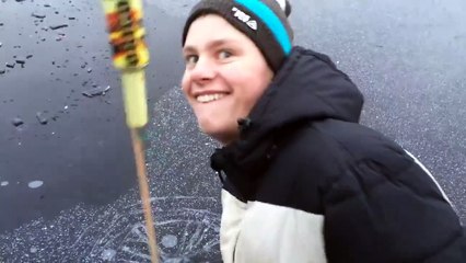 Rocket Firework Test Underwater ICE