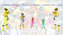 Power Rangers Megaforce Finger Family Song Daddy Finger Nursery Rhymes Black Yellow Blue F