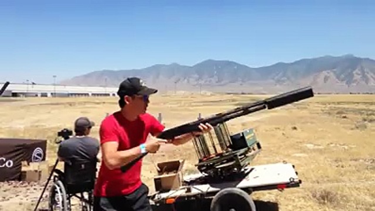 This is what a shotgun with a silencer sounds like